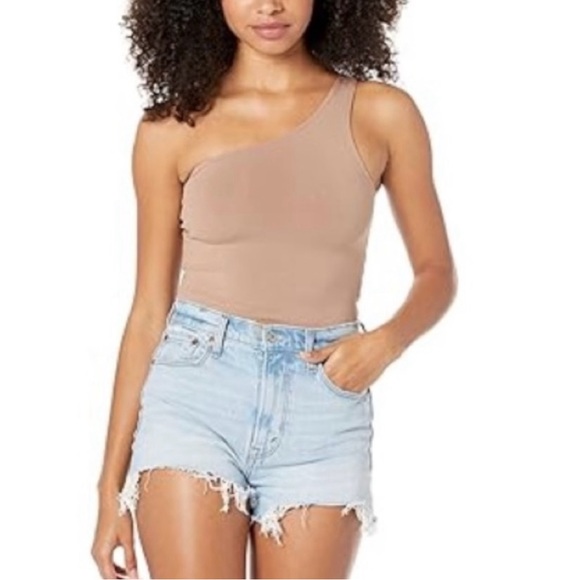Abercrombie & Fitch Tops - NWT Abercrombie One Shoulder Bodysuit Nude/Beige